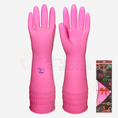 [업소용] 소중한 손 고무장갑 핑크 - 장갑은 장갑이네!